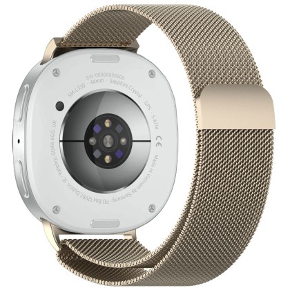 Стоманена верижка за часовник Samsung Galaxy Watch 8 (40/44mm) / 8 Classic (46mm) от Tech-Protect MilaneseBand - Starlight