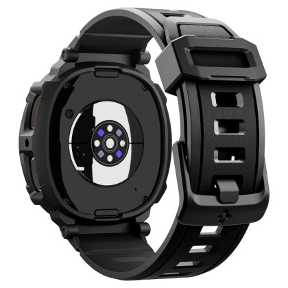 Удароустойчив кейс с каишка за Samsung Galaxy Watch 8 (44mm) от Spigen Rugged Armor Pro - Matte Black