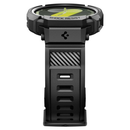 Удароустойчив кейс с каишка за Samsung Galaxy Watch 8 (44mm) от Spigen Rugged Armor Pro - Matte Black