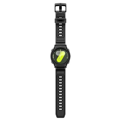 Удароустойчив кейс с каишка за Samsung Galaxy Watch 8 (44mm) от Spigen Rugged Armor Pro - Matte Black