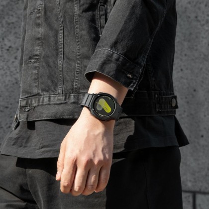 Удароустойчив кейс с каишка за Samsung Galaxy Watch 8 (44mm) от Spigen Rugged Armor Pro - Matte Black