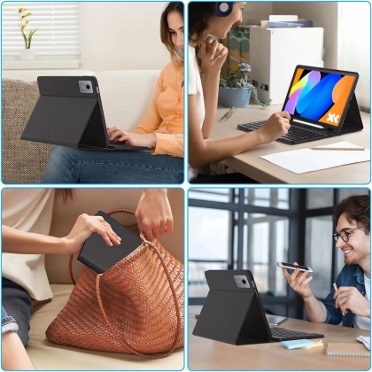 Калъф с блутут клавиатура за Lenovo Idea Tab 11.0 TB-336 от Tech-Protect SC Pen - Black