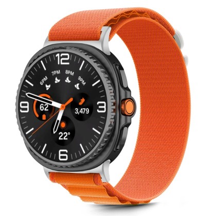 Текстилна каишка за Samsung Galaxy Watch 8 / Classic (40 / 44 / 46 mm) от Tech-Protect Nylon Pro - Orange