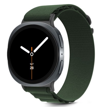 Текстилна каишка за Samsung Galaxy Watch 8 / Classic (40 / 44 / 46 mm) от Tech-Protect Nylon Pro - Army Green