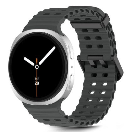 Силиконова каишка за Samsung Galaxy Watch 8 (40/44mm) / 8 Classic (46mm) от Tech-Protect IconBand Pro - Black