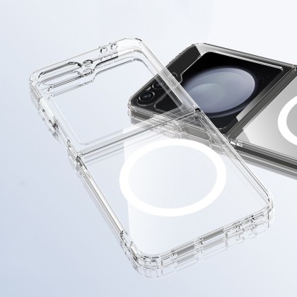 Хибриден кейс с MagSafe за Samsung Galaxy Z Flip 6 / 7 FE от Tech-Protect Flexair Hybrid - Clear