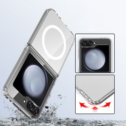 Хибриден кейс с MagSafe за Samsung Galaxy Z Flip 6 / 7 FE от Tech-Protect Flexair Hybrid - Clear