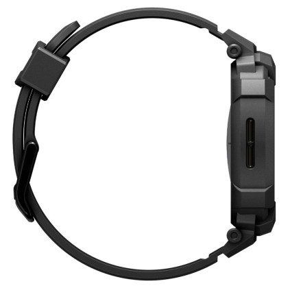 Удароустойчив кейс с каишка за Samsung Galaxy Watch 8 (40mm) от Spigen Rugged Armor Pro - Matte Black