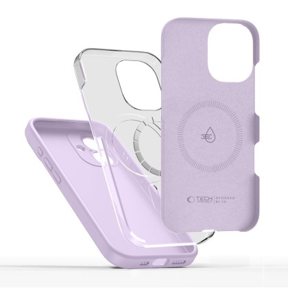 Твърд силиконов кейс с MagSafe за iPhone 17 от Tech-Protect Silicone - Mauve