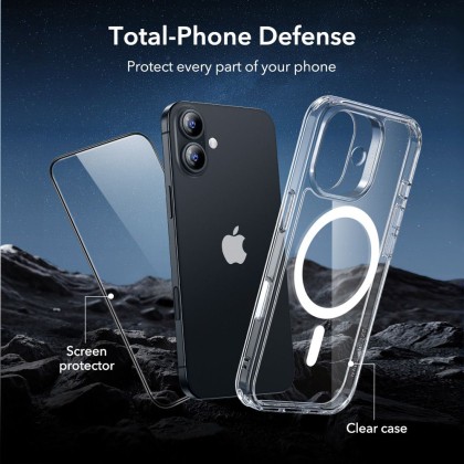 ESR CLASSIC HYBRID MAGSAFE & TEMPERED GLASS IPHONE 17 CLEAR