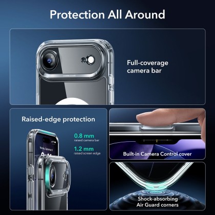 ESR CLASSIC HYBRID MAGSAFE & TEMPERED GLASS IPHONE 17 AIR CLEAR