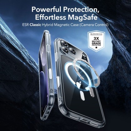 ESR CLASSIC HYBRID MAGSAFE & TEMPERED GLASS IPHONE 17 PRO CLEAR
