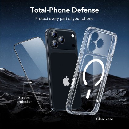 ESR CLASSIC HYBRID MAGSAFE & TEMPERED GLASS IPHONE 17 PRO CLEAR