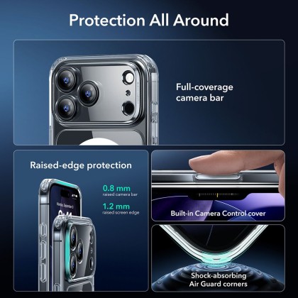 ESR CLASSIC HYBRID MAGSAFE & TEMPERED GLASS IPHONE 17 PRO MAX CLEAR