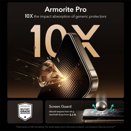 SZKŁO HARTOWANE ESR ULTRAFIT ARMORITE PRO TEMPERED GLASS IPHONE 17 PRO MAX CLEAR