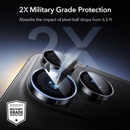 OSŁONA NA APARAT ESR ARMORITE CAMERA PROTECTOR IPHONE 14 PRO / PRO MAX / 15 PRO / PRO MAX / 16 PRO / PRO MAX / 17 PRO / PRO MAX BLACK