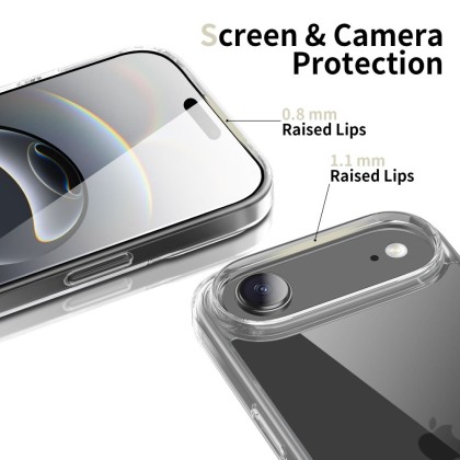 Хибриден кейс за iPhone 17 Air от Tech-Protect Flexair Hybrid - Clear