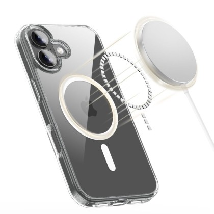 Хибриден кейс с MagSafe за iPhone 17 от Tech-Protect Flexair Hybrid - Clear