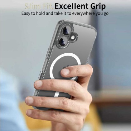 Хибриден кейс с MagSafe за iPhone 17 от Tech-Protect Flexair Hybrid - Clear