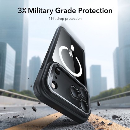 ESR CLASSIC HYBRID KICKSTAND MAGSAFE IPHONE 17 PRO MAX CLEAR/BLACK