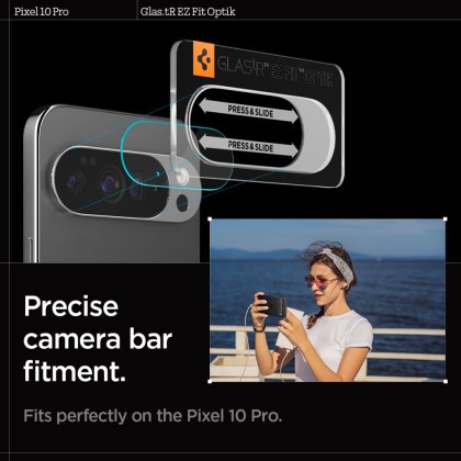 OSŁONA APARATU SPIGEN OPTIK GLAS.TR CAMERA PROTECTOR 2-PACK GOOGLE PIXEL 10 PRO CRYSTAL CLEAR