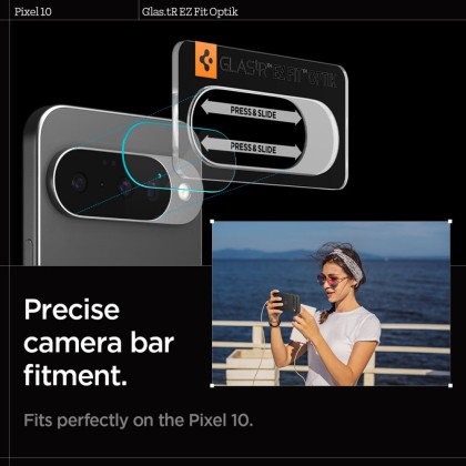 OSŁONA APARATU SPIGEN OPTIK GLAS.TR CAMERA PROTECTOR 2-PACK GOOGLE PIXEL 10 CRYSTAL CLEAR