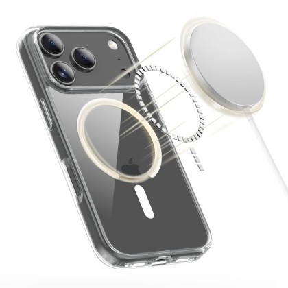 Хибриден кейс с MagSafe за iPhone 17 Pro от Tech-Protect Flexair Hybrid - Clear