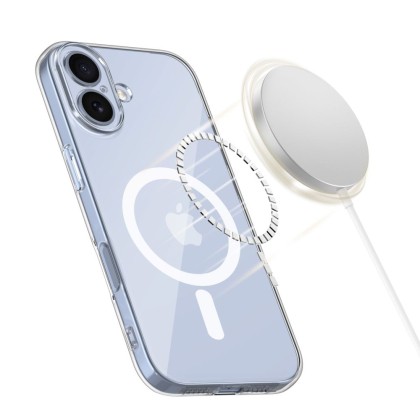 Силиконов кейс с MagSafe за iPhone 17 от Tech-Protect FlexAir - Clear