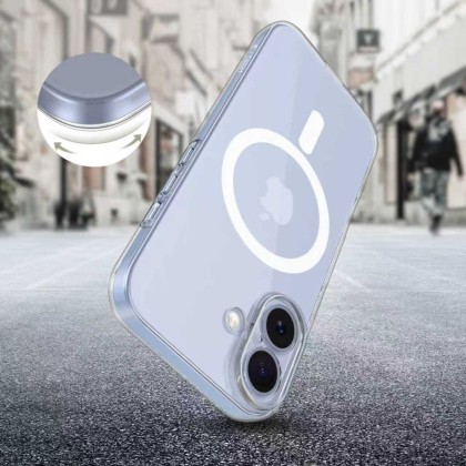 Силиконов кейс с MagSafe за iPhone 17 от Tech-Protect FlexAir - Clear