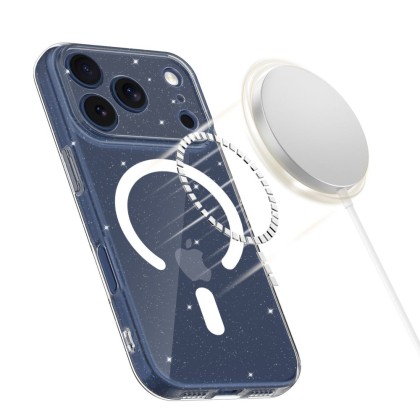 Силиконов кейс с MagSafe за iPhone 17 Pro от Tech-Protect FlexAir - Glitter