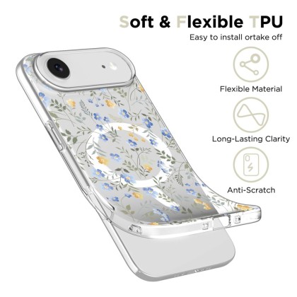 Силиконов кейс с MagSafe за iPhone 17 Air от Tech-Protect FlexAir - Spring Flowers