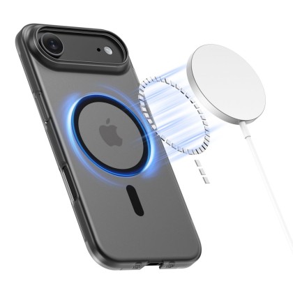 Тънък кейс с MagSafe за iPhone 17 Air от Tech-Protect MagSlim - Matte Black