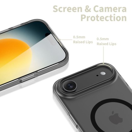 Тънък кейс с MagSafe за iPhone 17 Air от Tech-Protect MagSlim - Matte Black