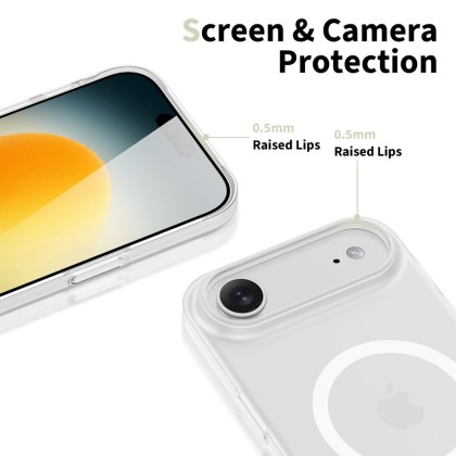 Тънък кейс с MagSafe за iPhone 17 Air от Tech-Protect MagSlim - Matte White