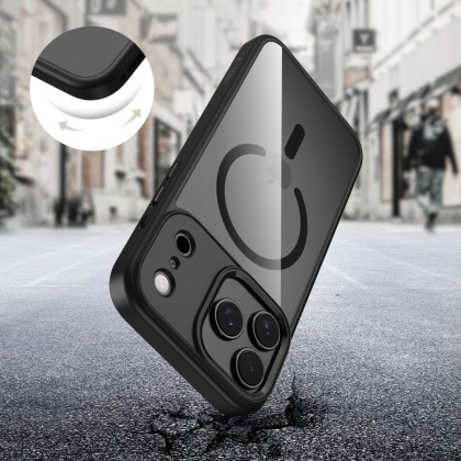 TECH-PROTECT MAGMAT MAGSAFE IPHONE 17 PRO MAX BLACK/CLEAR