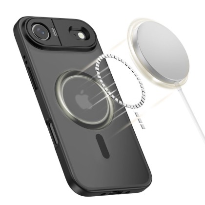 Кейс със стойка и MagSafe за iPhone 17 Air от Tech-Protect Magstand - Черен мат