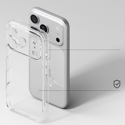 Удароустойчив твърд кейс за iPhone 17 Pro Max от Ringke Fusion - Clear