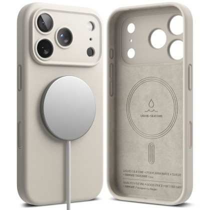 Силиконов кейс с MagSafe за iPhone 17 Pro Max от Ringke Silicone Magnetic - Stone