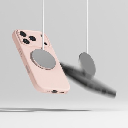 RINGKE SILICONE MAGNETIC MAGSAFE IPHONE 17 PRO MAX PINK SAND