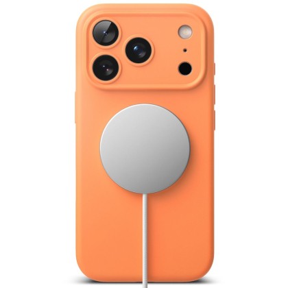 Силиконов кейс с MagSafe за iPhone 17 Pro Max от Ringke Silicone Magnetic - Tangerine