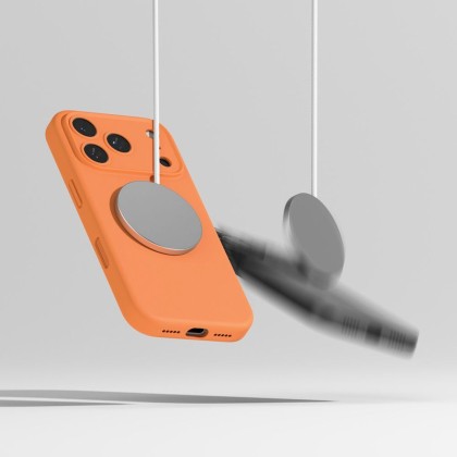 Силиконов кейс с MagSafe за iPhone 17 Pro Max от Ringke Silicone Magnetic - Tangerine