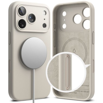 Силиконов кейс с MagSafe за iPhone 17 Pro от Ringke Silicone Magnetic - Stone