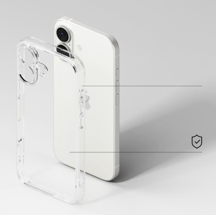 Удароустойчив твърд кейс за iPhone 17 от Ringke Fusion - Clear