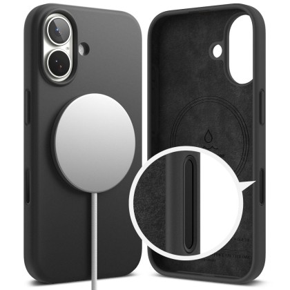 Силиконов кейс с MagSafe за iPhone 17 от Ringke Silicone Magnetic - Black