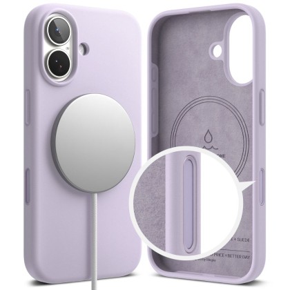 Силиконов кейс с MagSafe за iPhone 17 от Ringke Silicone Magnetic - Light Purple