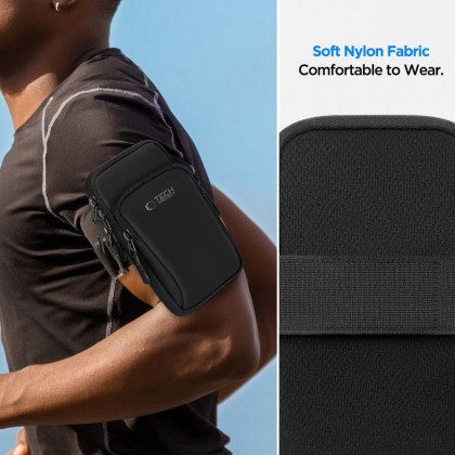 TECH-PROTECT M7 UNIVERSAL SPORT ARMBAND BLACK/BLACK