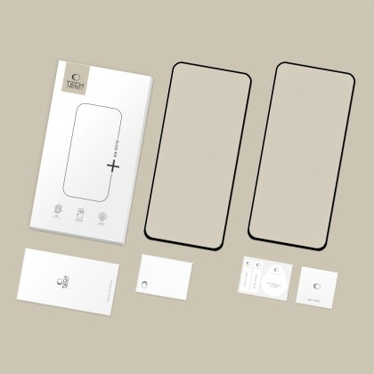 2 x Стъклен протектор за дисплей на Samsung Galaxy S25 FE от Tech-Protect Glass Fit+ - Black