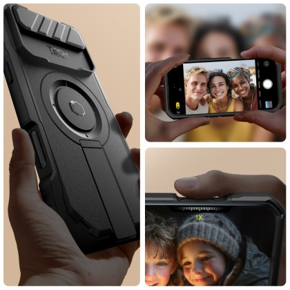 360 градусов калъф с MagSafe за iPhone 17 Air от Tech-Protect Kevlar - Black