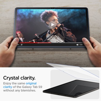 SZKŁO HARTOWANE SPIGEN GLAS.TR ”EZ FIT” GALAXY TAB S9 11.0 / S9 FE / S10 FE / S10 LITE 10.9 X710 / X716B / X510 / X516B / X520 / X526 / X400 / X406 CLEAR