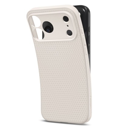 Силиконов кейс за iPhone 17 Pro Max от Spigen Liquid Air - Natural Titanium